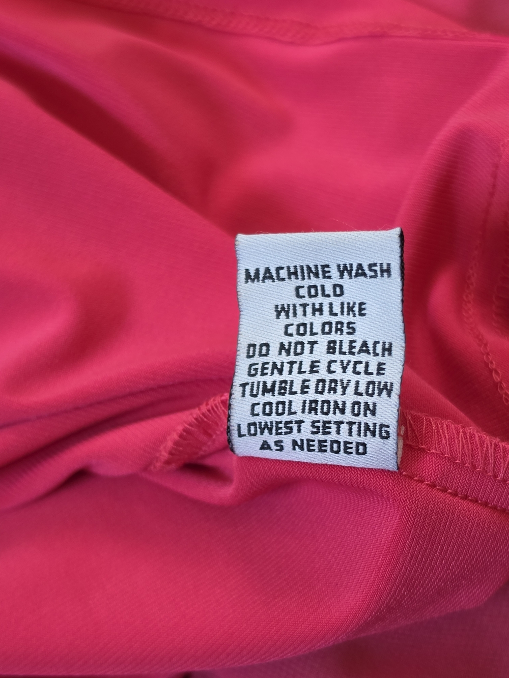 Melrose Sheer Overlay Swing Mini Shift Dress Womens 8 Bright Pink Sleeveless Flo - Picture 12 of 12